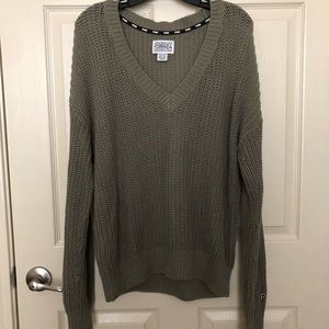 Army Green Knitted Victoria’s Secret PINK Sweater